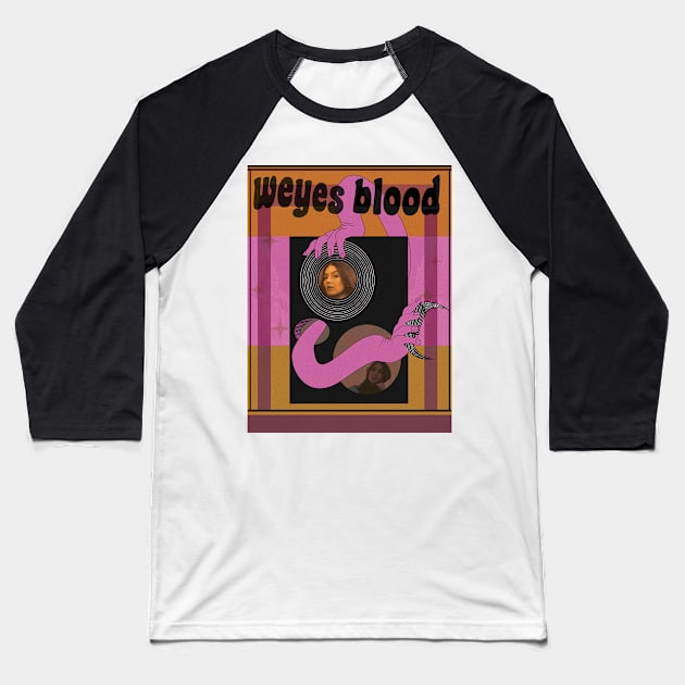 Weyes Blood Unofficial Merch Tarot Card Baseball T-Shirt by novisade